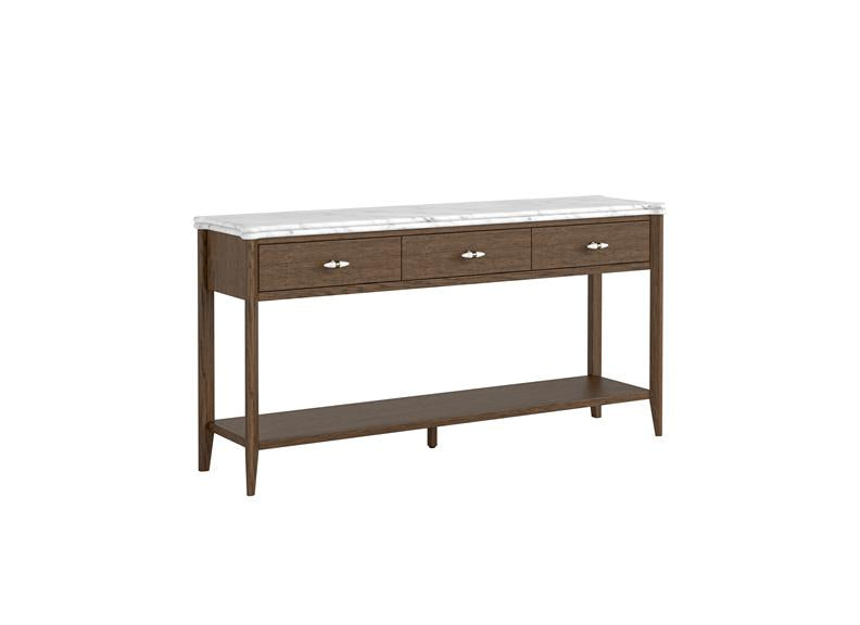 Florence Console Tables – Dark Wood Finish | Marble Top | Two Sizes