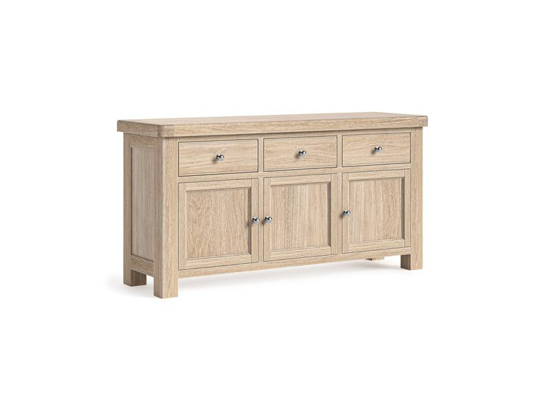 Normandy Large Sideboard | Whitewashed Oak Finish