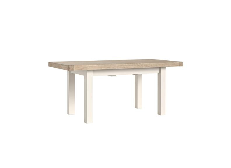 Windsor Dining Tables In Coconut White Frames & Oak Tops – Rustic Country Style Furniture (GLH)