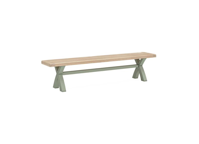 Salcombe Sage Dining Bench - no cushion