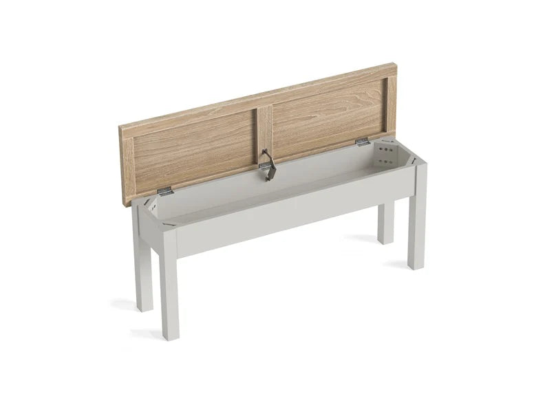 MODERN COUNTRY GREY SHALLOW STORAGE BENCH__ FREE NATIONWIDE DELIVERY BY HOMELINE FURNITURE