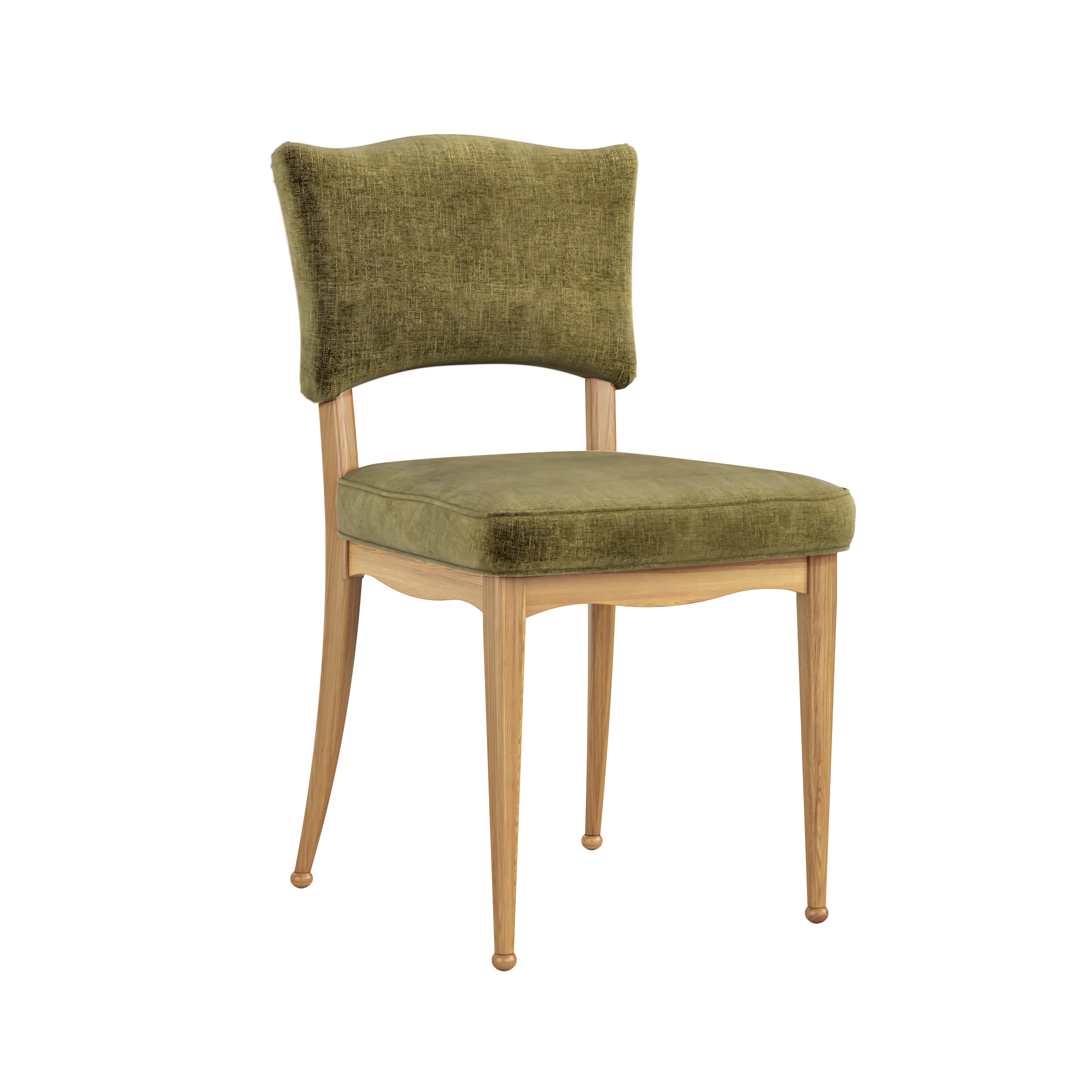 Verona Ivy Chair – Olive Green Upholstered Seat with Tapered Legs (Verona Leg)