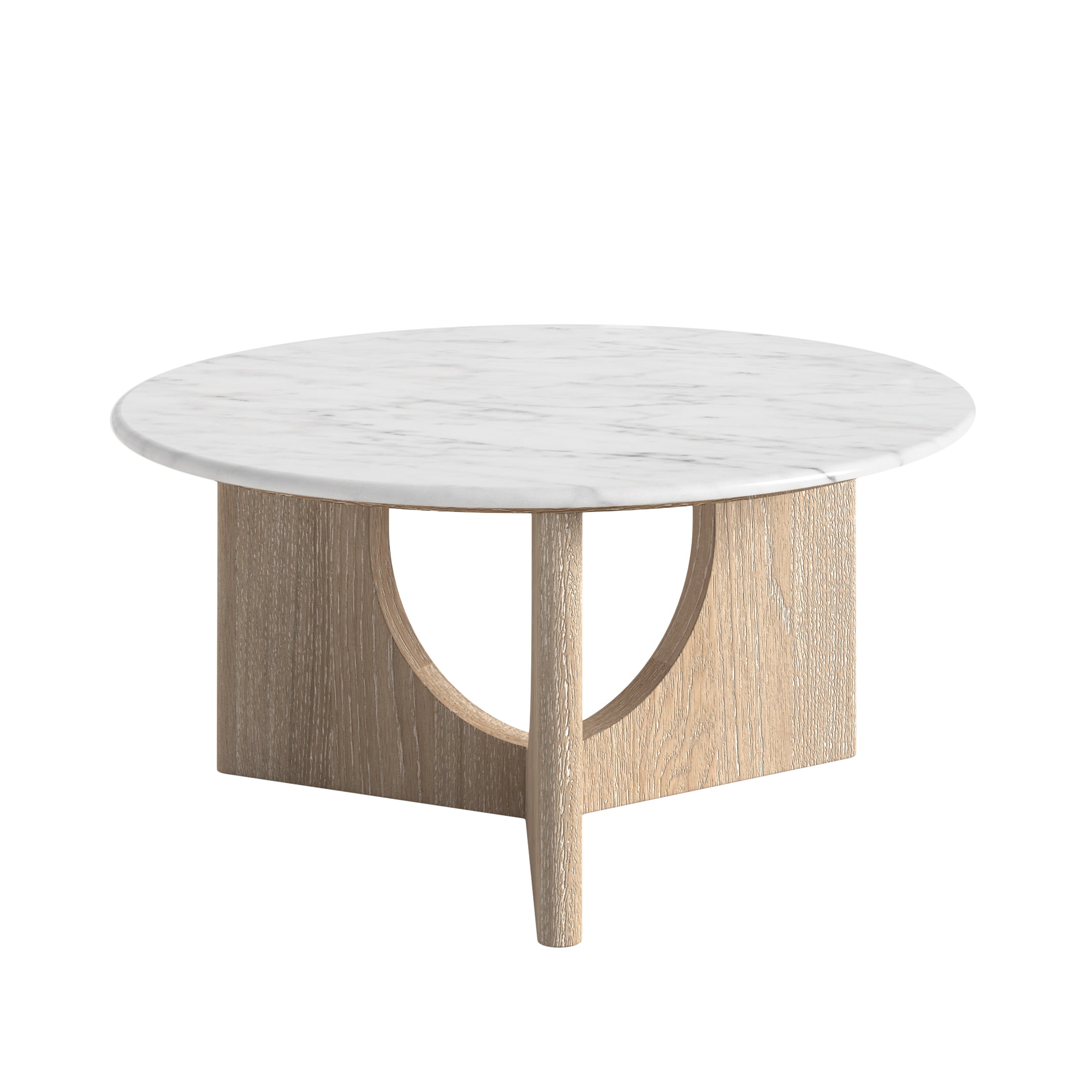 Portobello Round Coffee Table with Marble Top