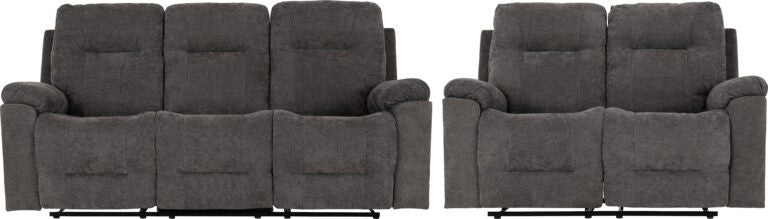 Guildford 3+2 Recliner Suite Grey Fabric - image 2