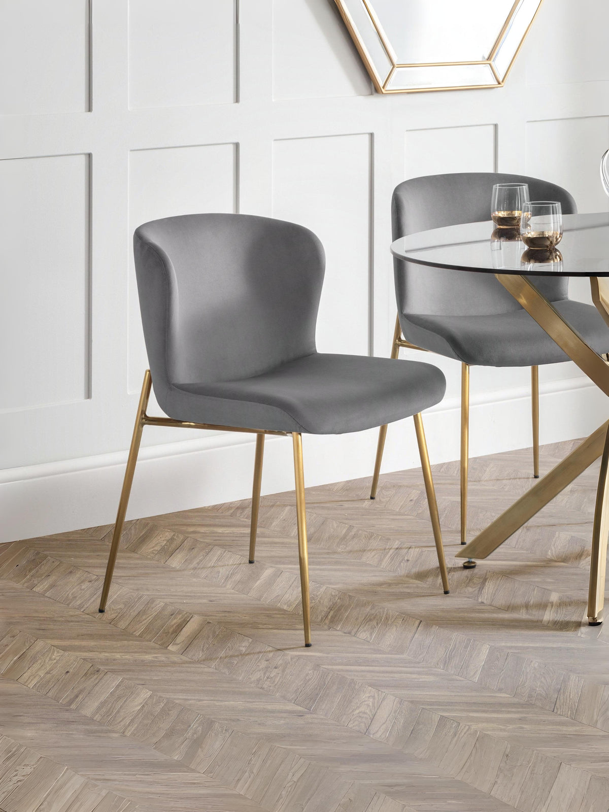 Set Of 2 Harper Dining Chairs - Grey