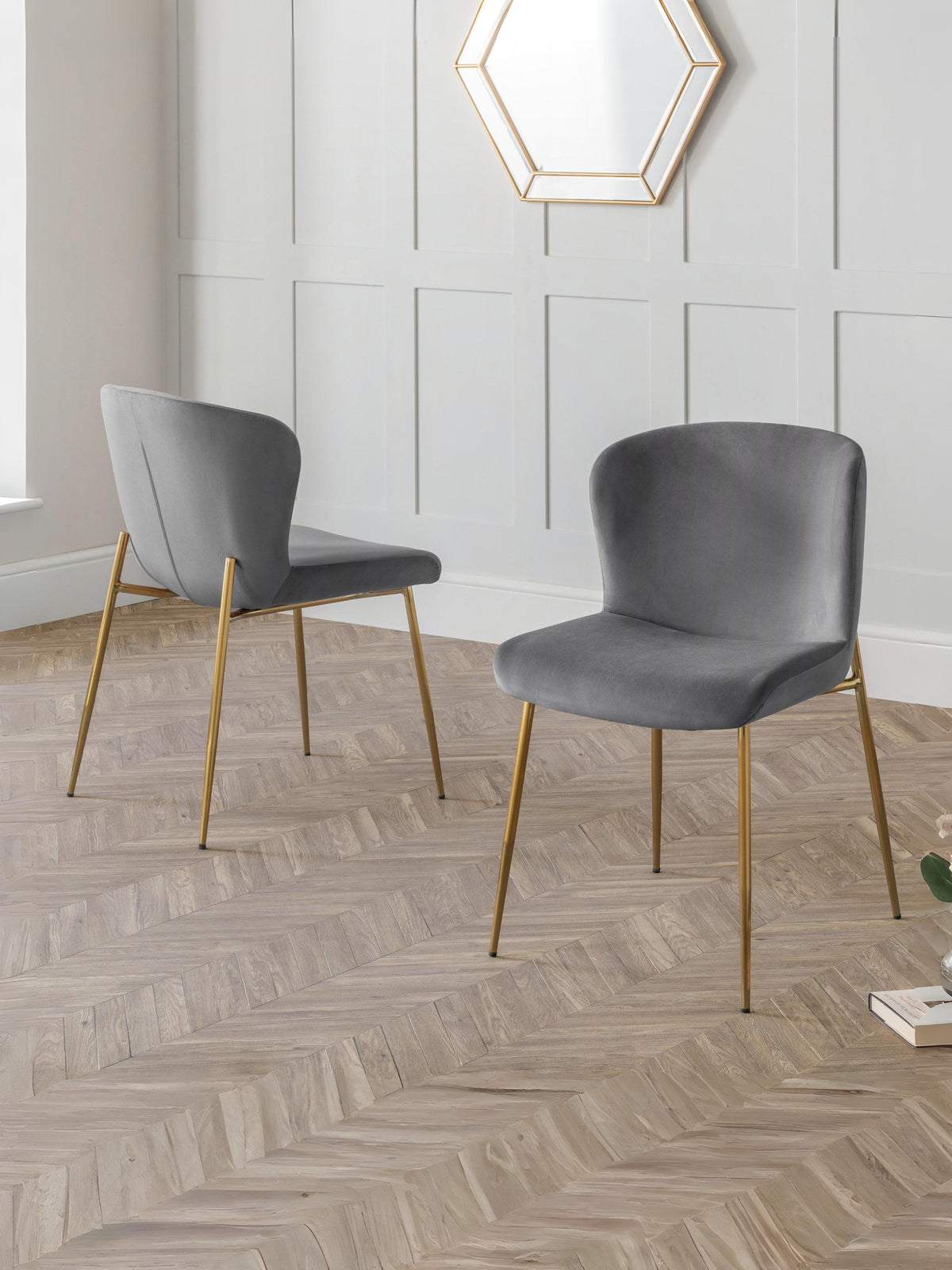 Set Of 2 Harper Dining Chairs - Grey