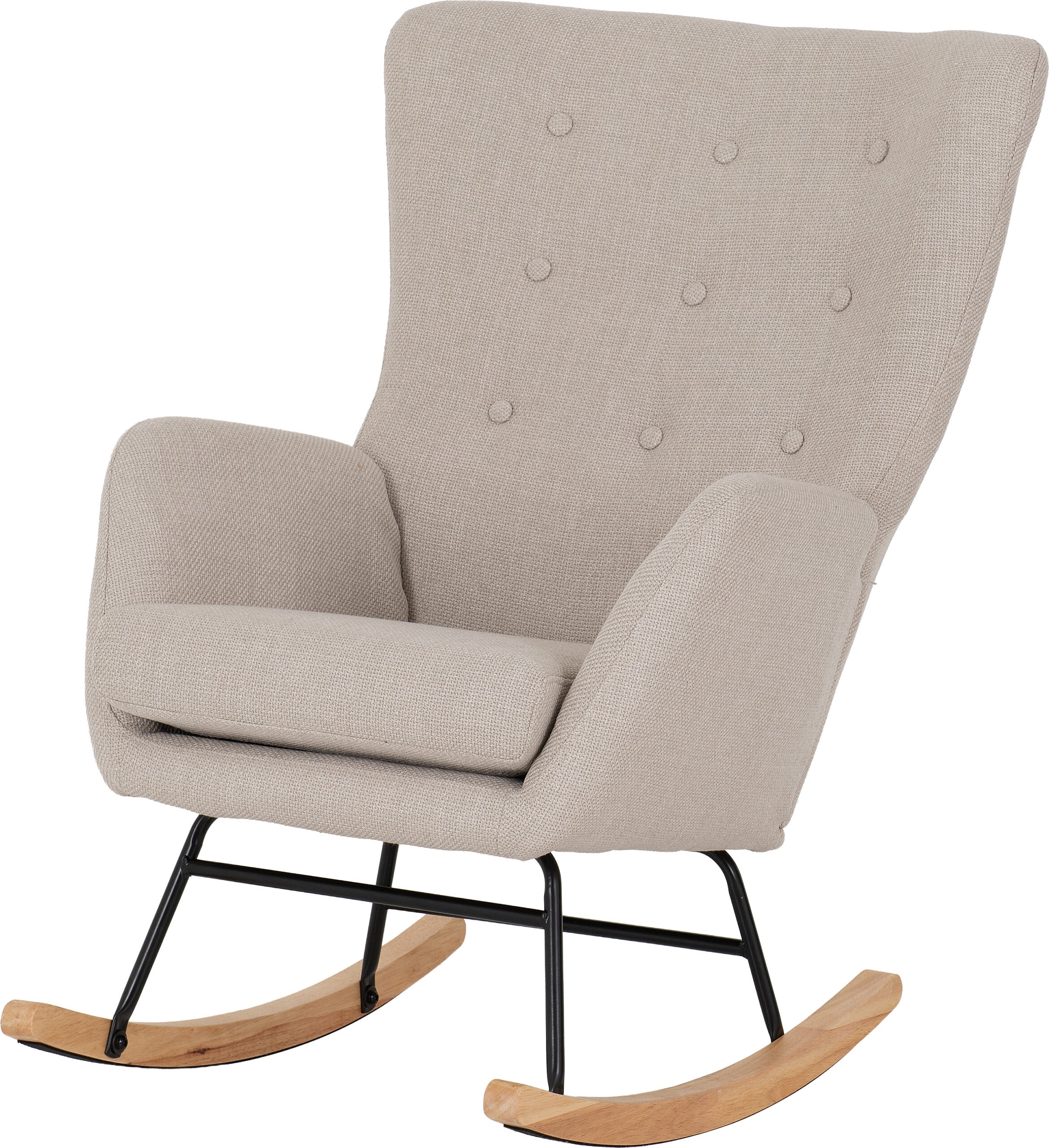 Hayden Rocking Chair Beige Fabric