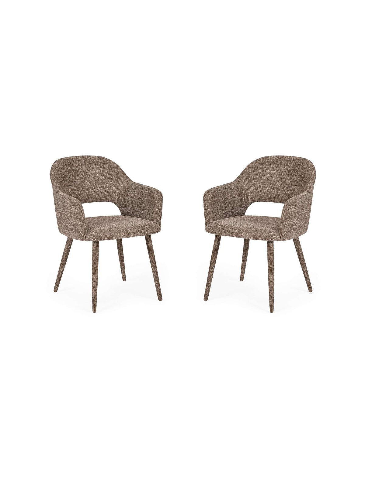 Hazel Upholstered Dining Chairs (Set of 2) - Taupe Textured Fabric