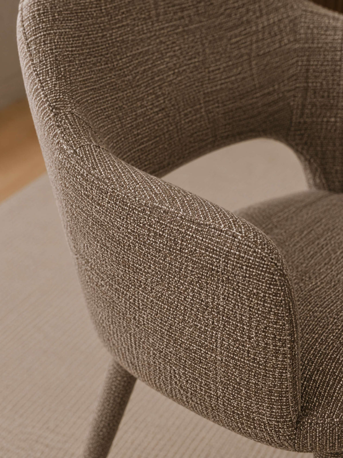 Hazel Upholstered Dining Chairs (Set of 2) - Taupe Textured Fabric