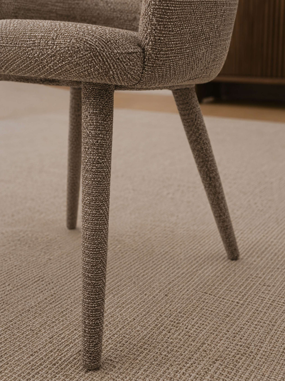 Hazel Upholstered Dining Chairs (Set of 2) - Taupe Textured Fabric