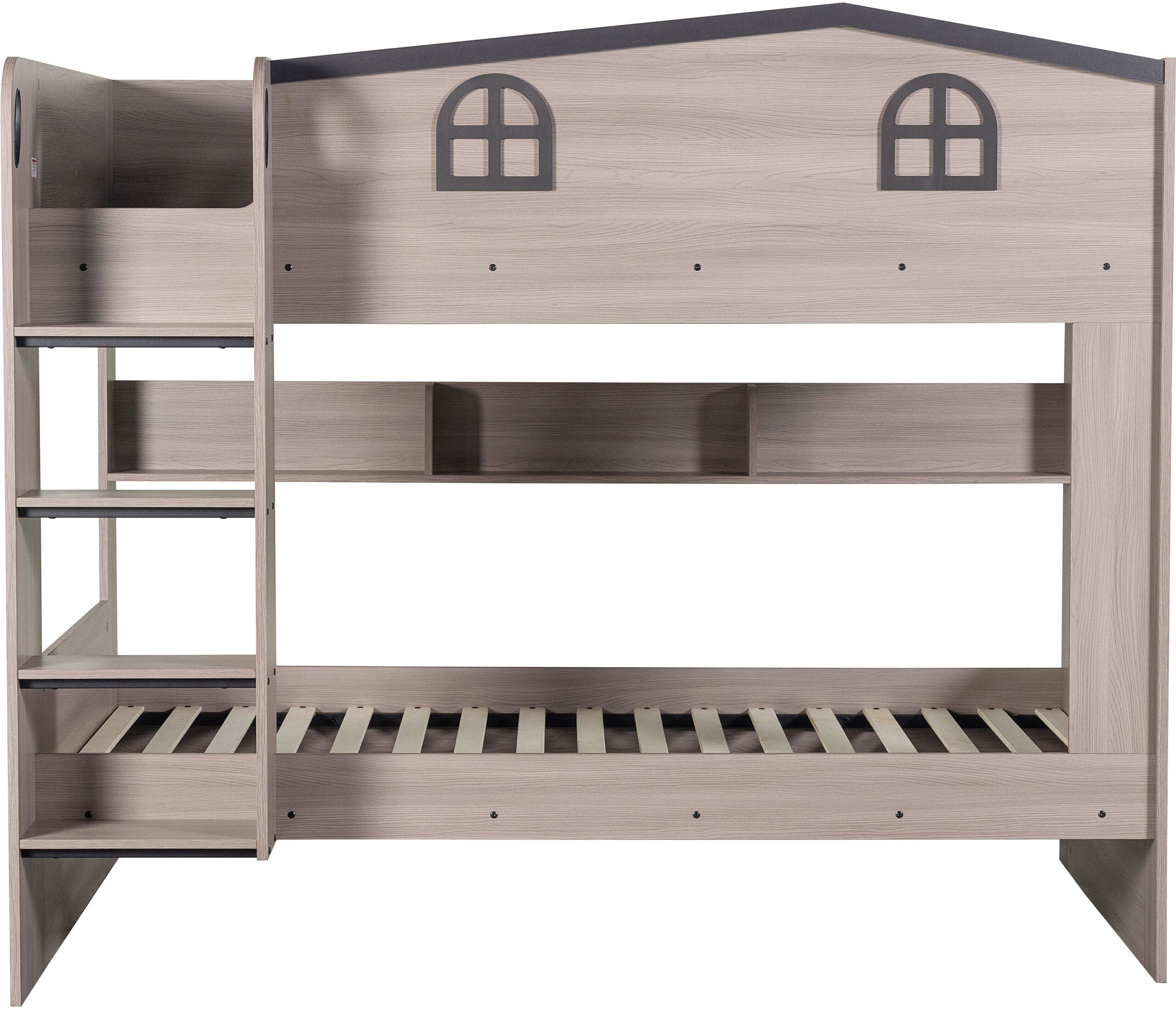 Hector House Bunk Bed – Ash Grey - 3ft or 4ft