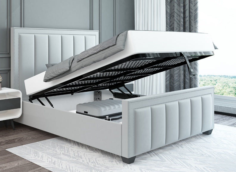 Haven Fabric Storage Bed - room - open