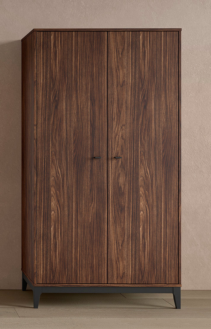 Ilyas 2 Door Wardrobe Walnut
