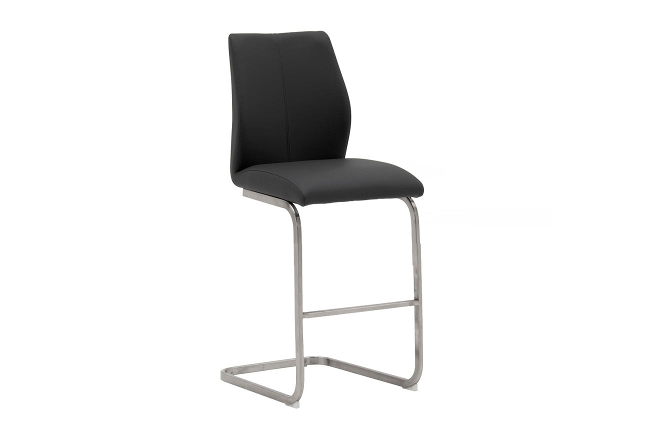 Irma Counter Stool Brushed Metal Frame