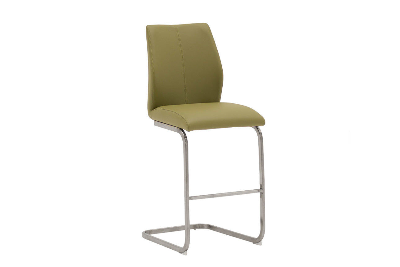 Irma Counter Stool Brushed Metal Frame