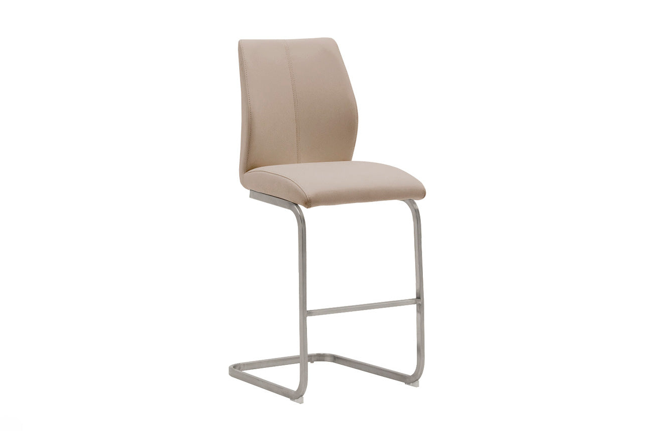 Irma Counter Stool Brushed Metal Frame