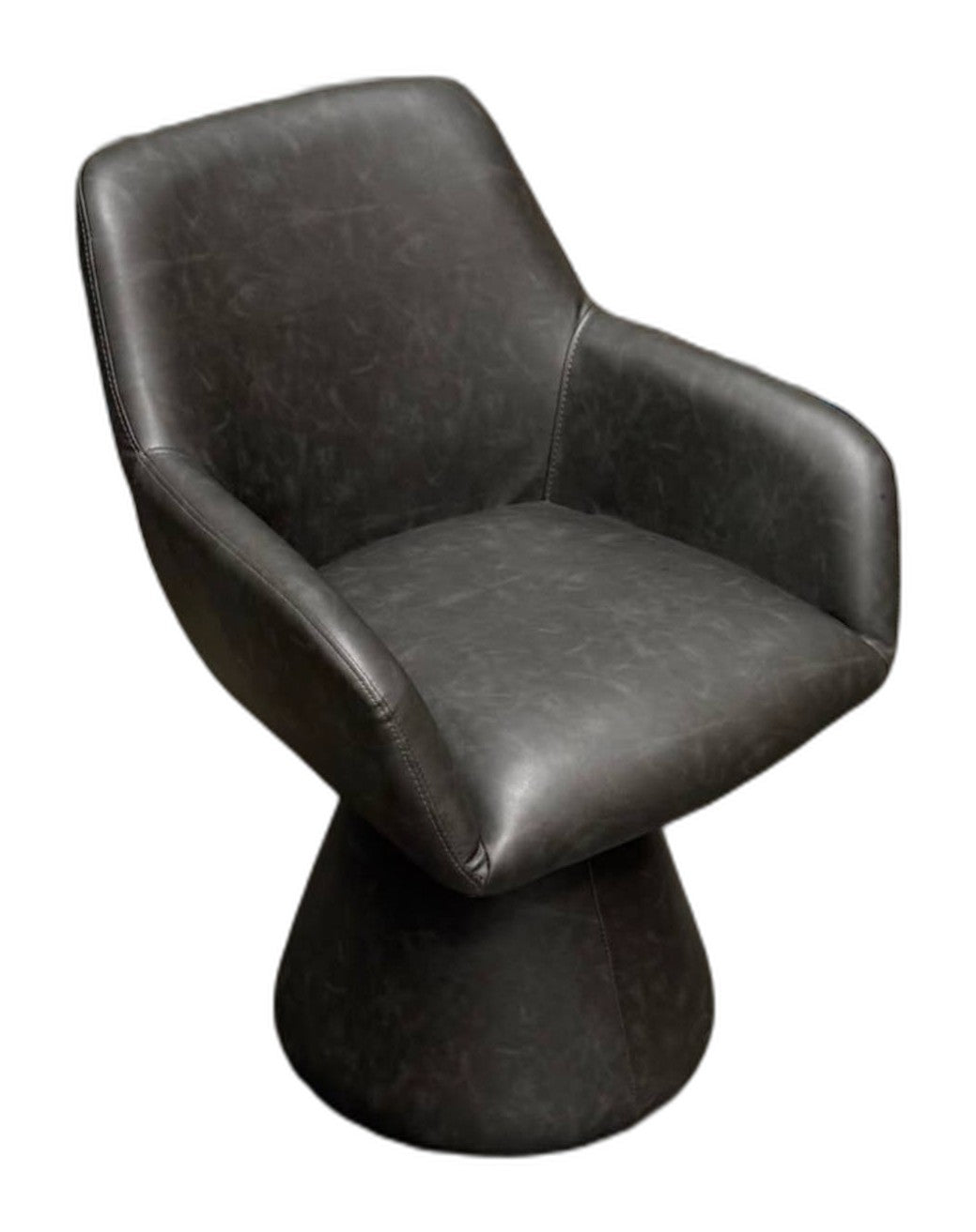 Jake Swivel Chair with Base - Grey PU