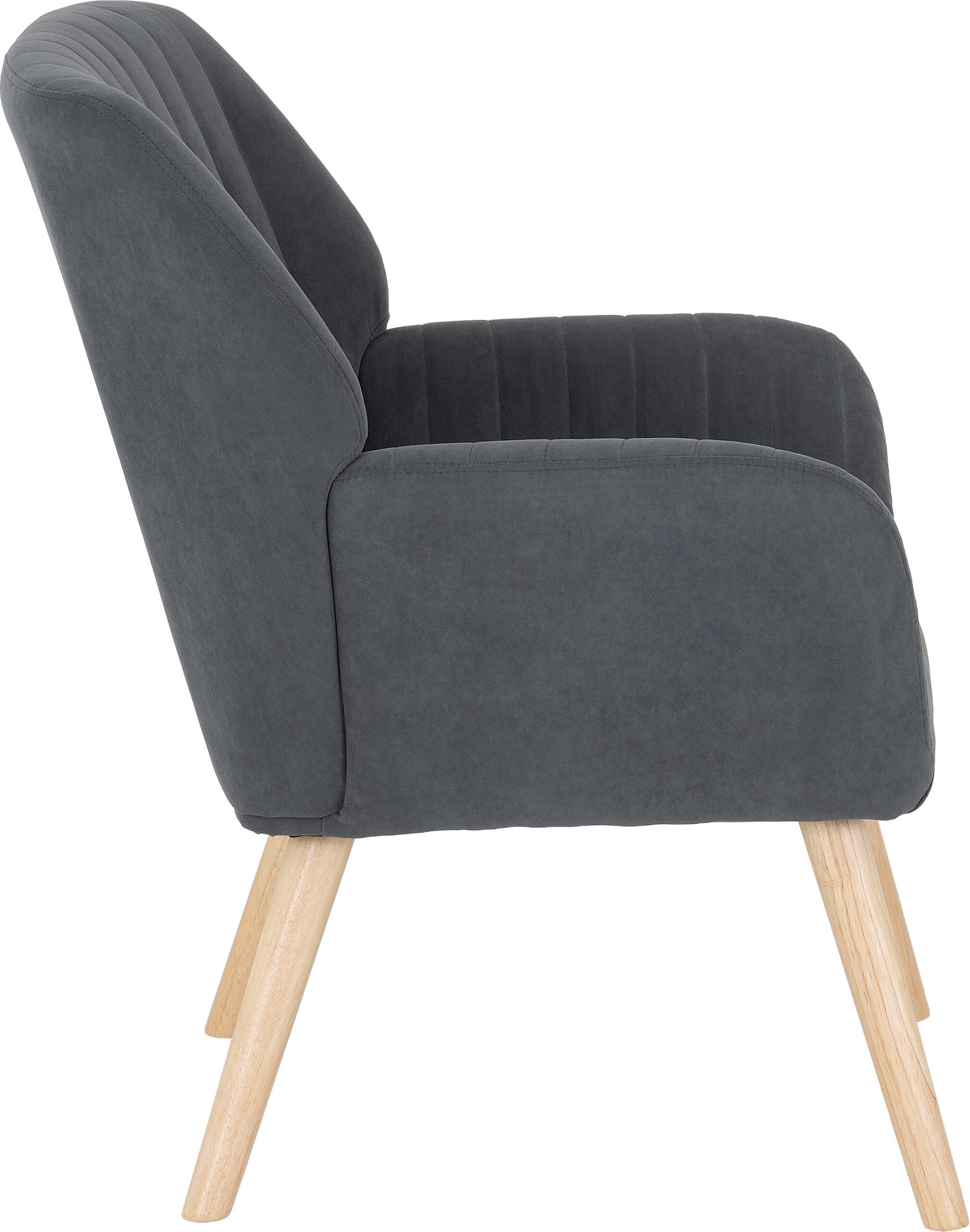 Jordan Occasional Chair Dark Grey Velvet Fabric
