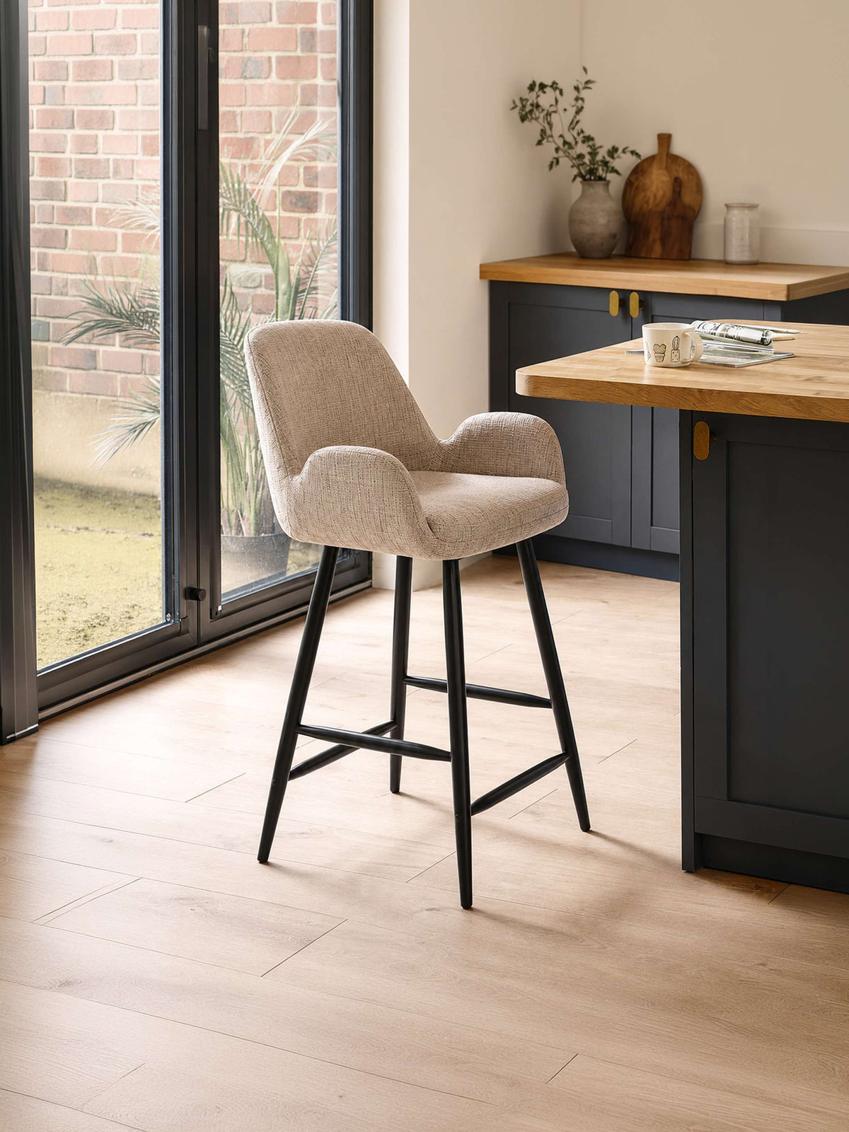 Barley Chenille Bar Stool – Cookies and Cream