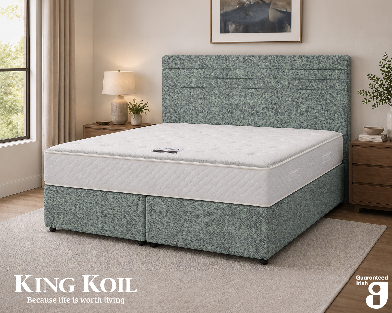 King Koil Saturn 6 ft Divan  – Pocket Sprung Mattress with Foam Encasing