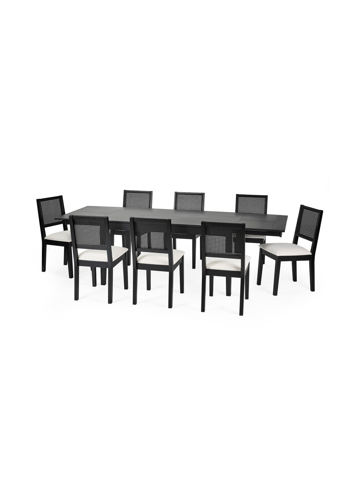 Knoxley Black Oak Rectangular 173-251cm Extending Dining Table