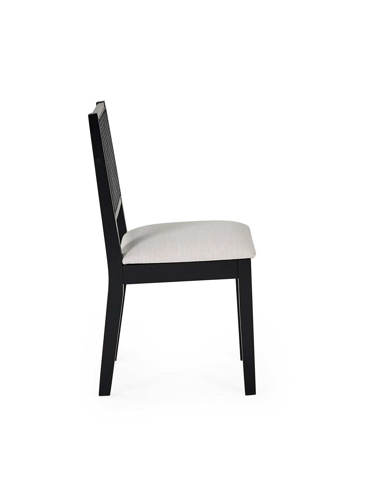 Knoxley Set of 2 Black Oak Rattan Back Dining Chairs