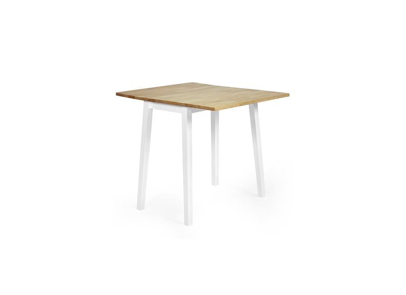 Linwood Compact Dining Table – White Lacquered with Oak Top (Pre-Order 114 cm Rectangular)