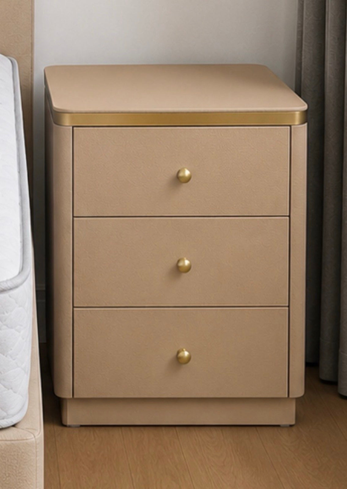 Livia Bedside Table Champagne