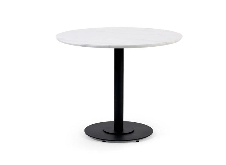 Luca 80cm Round Dining Table W/Xavier Chairs (Pre-Order Black)