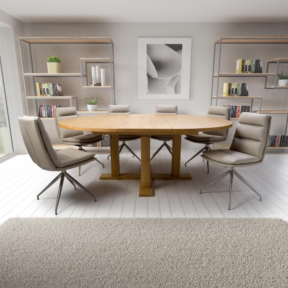 Madrid Extending Round Dining Table 1600mm-2100mm - Image 9