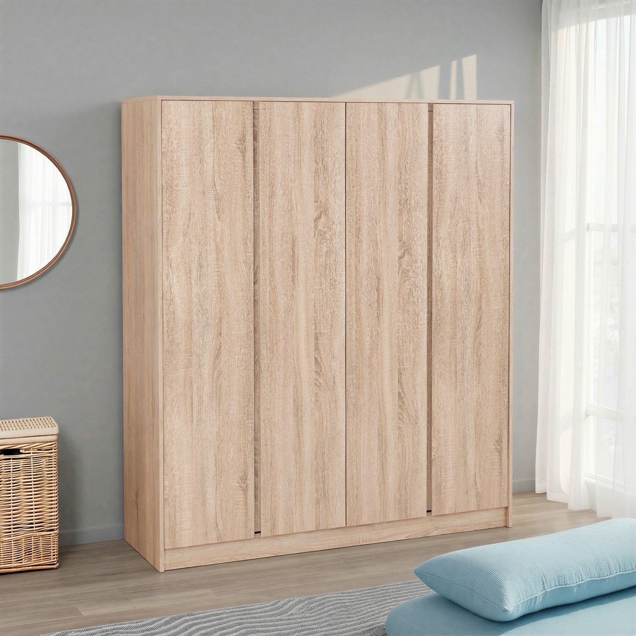 Malvern 4 Door Wardrobe Sonoma Oak Effect