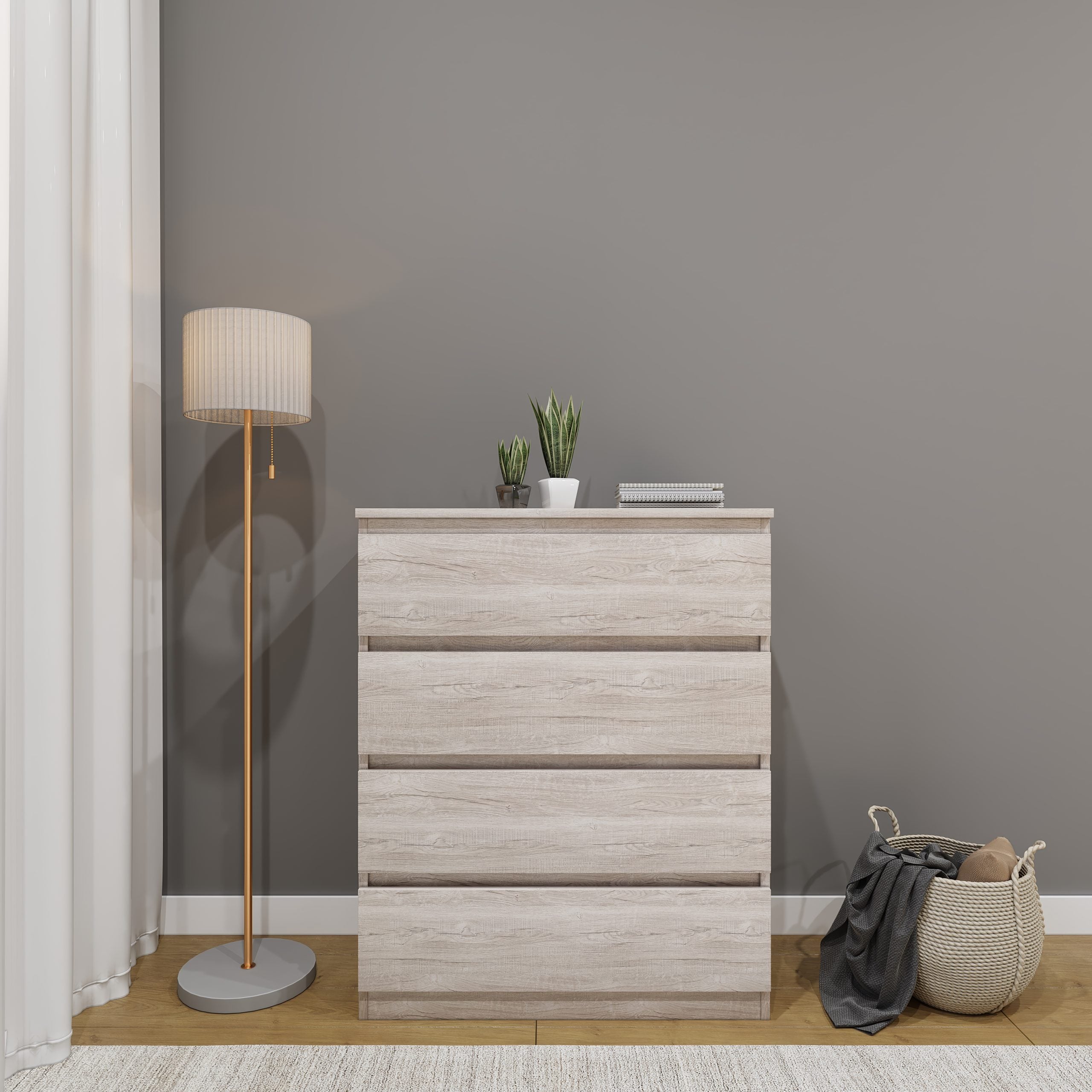 Malvern 4 Drawer Chest Urban Snow