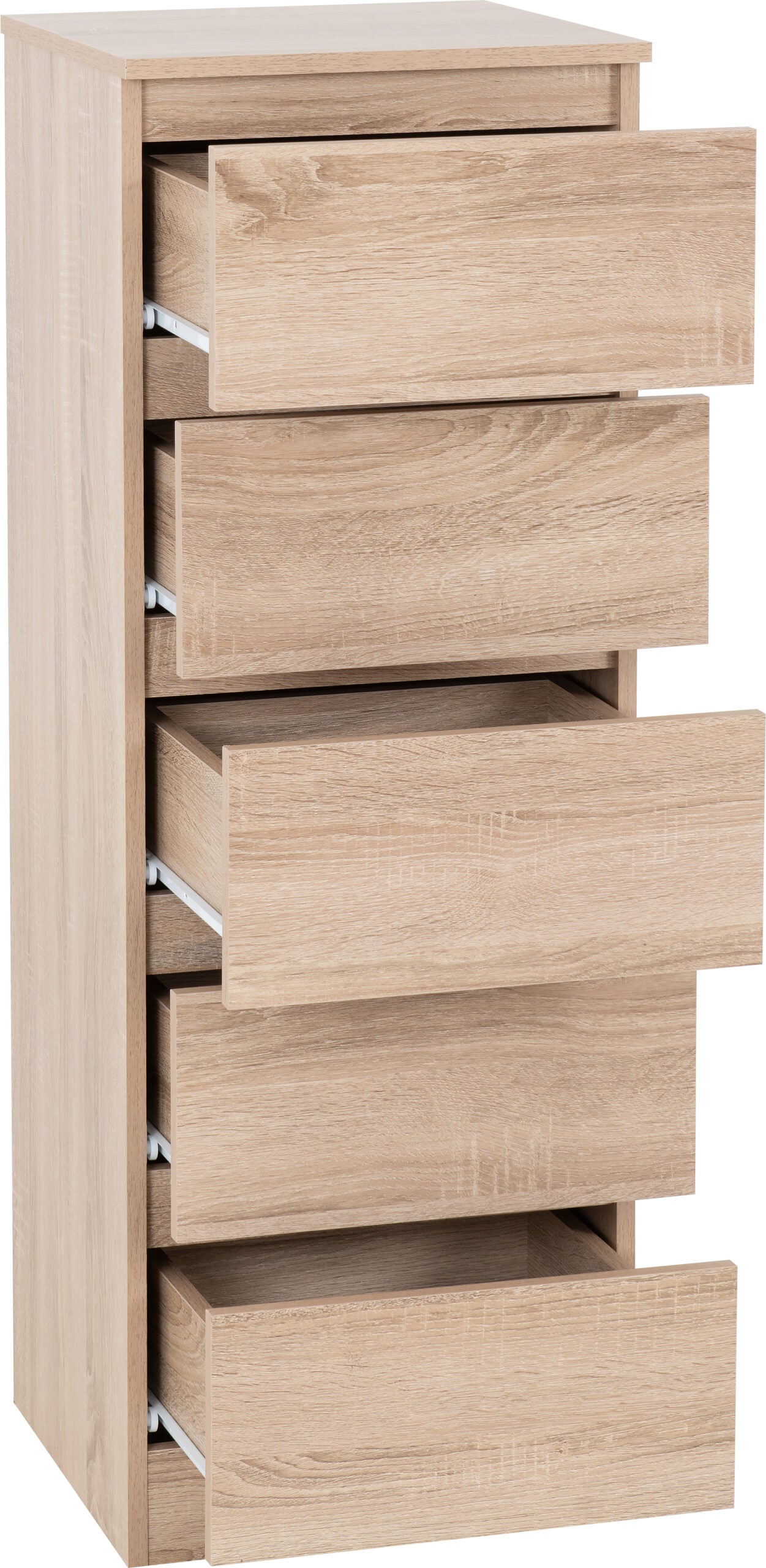 Malvern 5 Drawer Narrow Chest Sonoma Oak Effect
