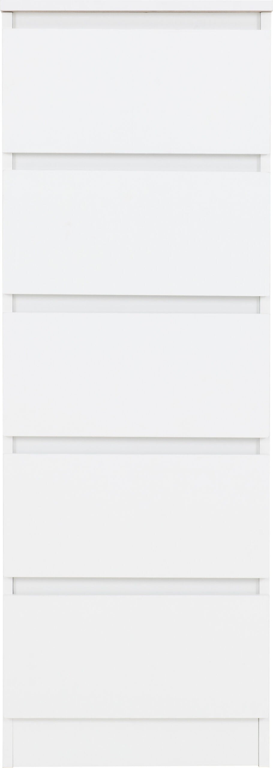 Malvern 5 Drawer Narrow Chest White