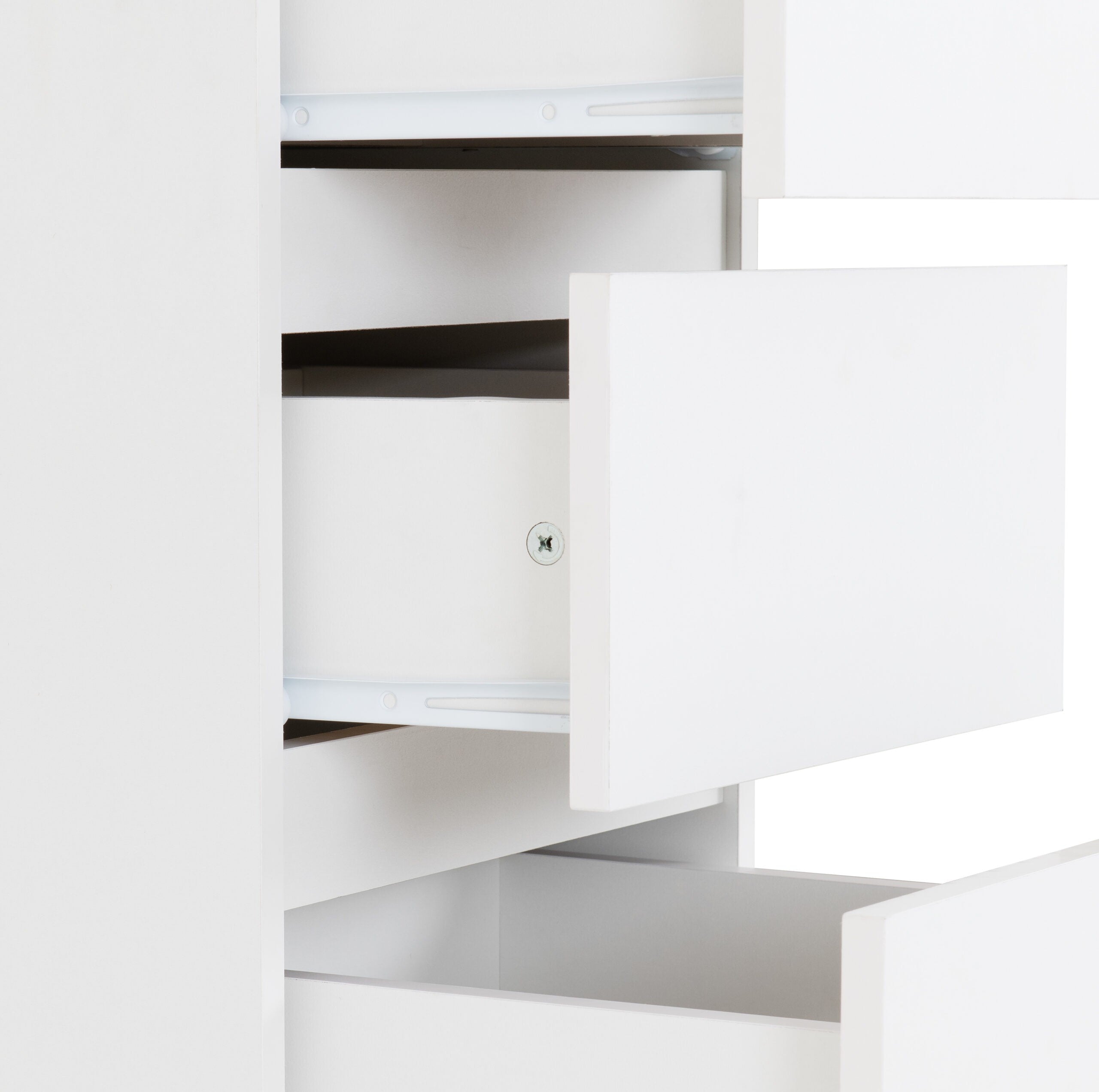 Malvern 5 Drawer Narrow Chest White