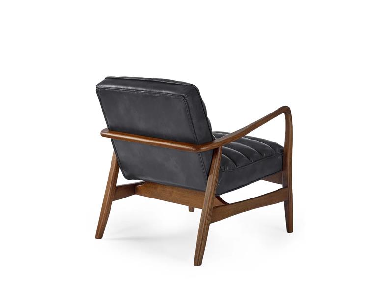 Marshall Fixed Armchair - Black Faux Leather (Pre-Order Only)