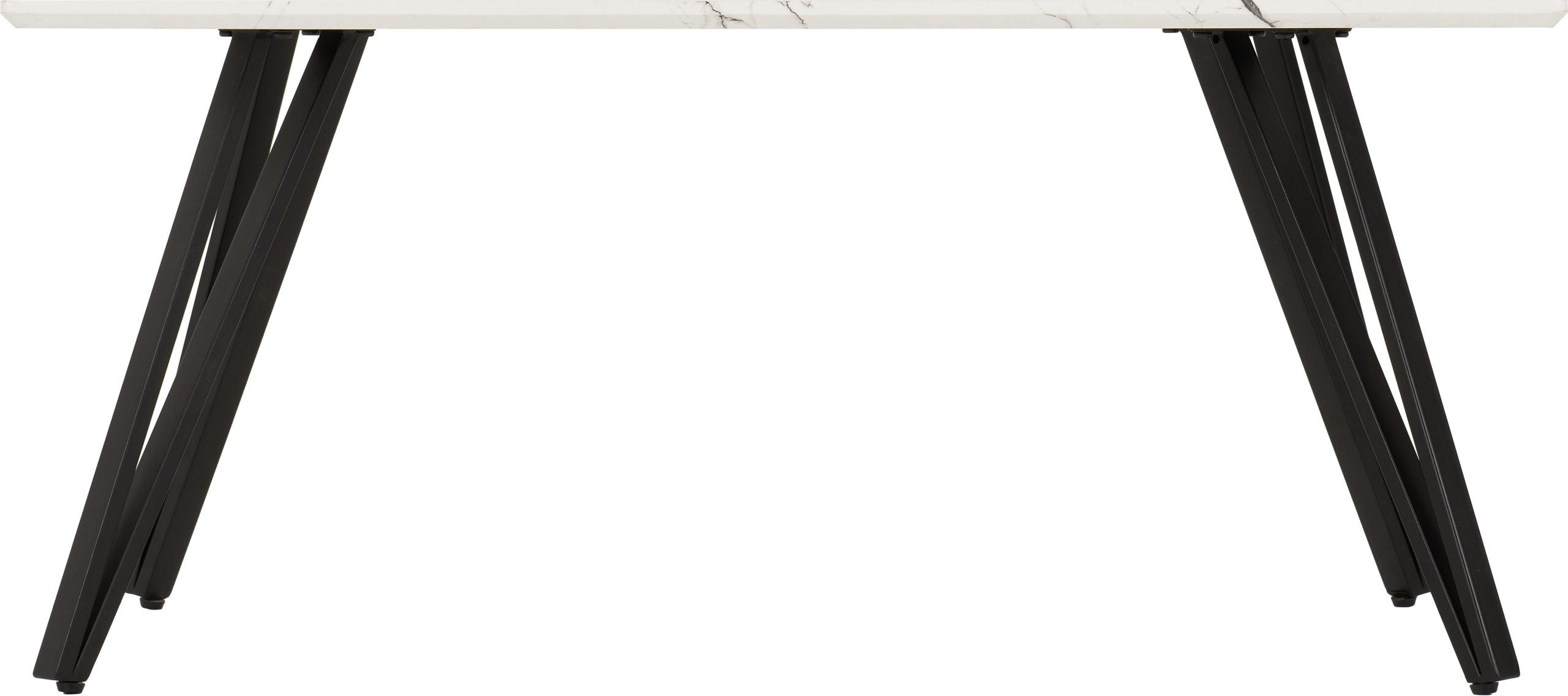 Marlow Coffee Table White Marble Effect/Black