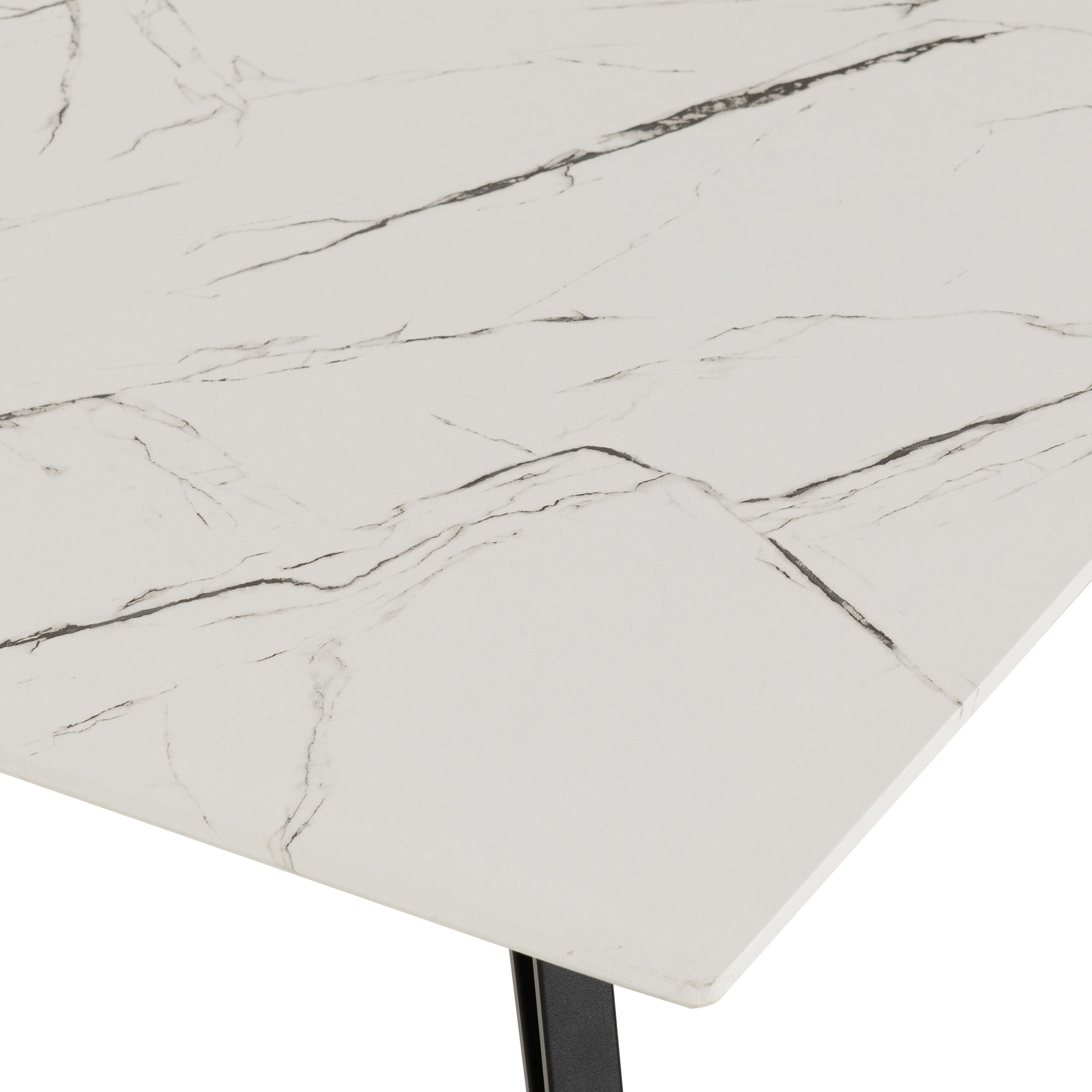 Marlow Coffee Table White Marble Effect/Black