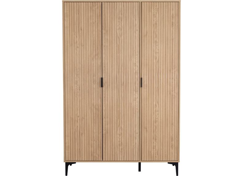 Miami Oak Three Door Wardrobe
