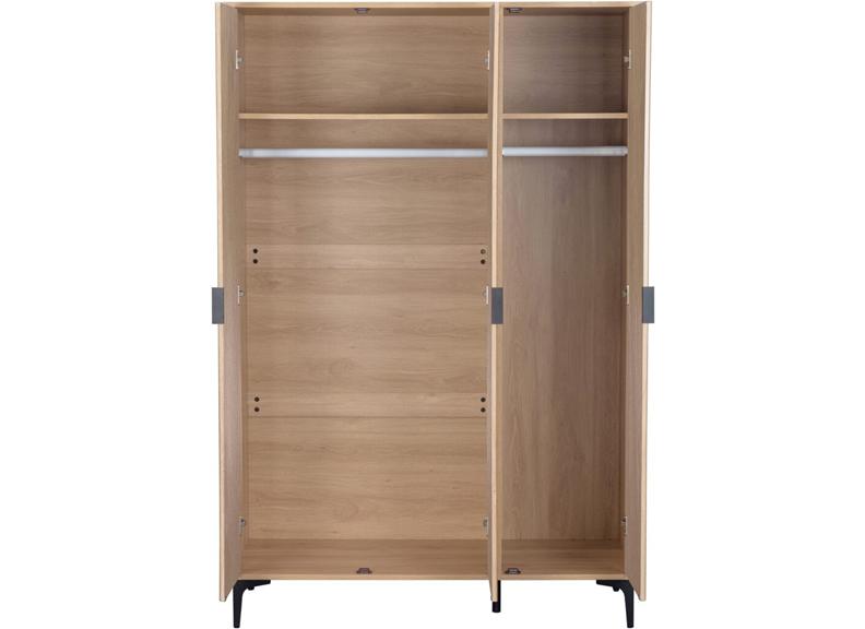 Miami Oak Three Door Wardrobe