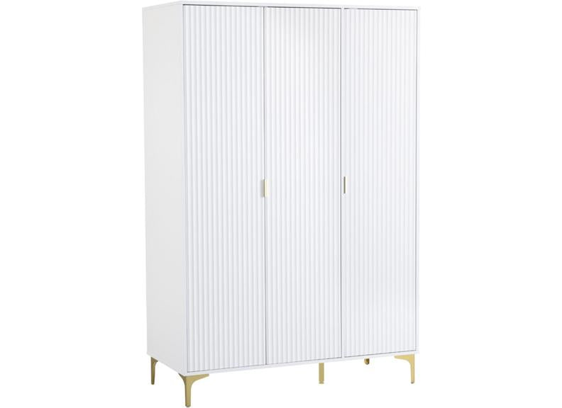 Miami White Three Door Wardrobe