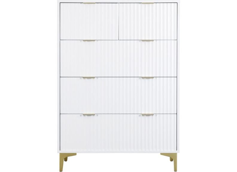 Miami White 2+3 Drawer Bedroom Chest