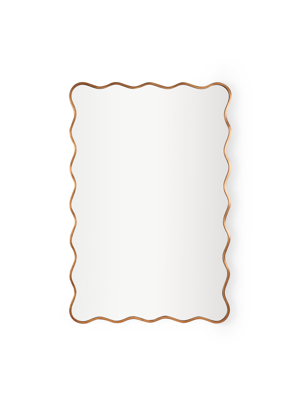 Stevie Wavy Edge Wall Mirror - Gold
