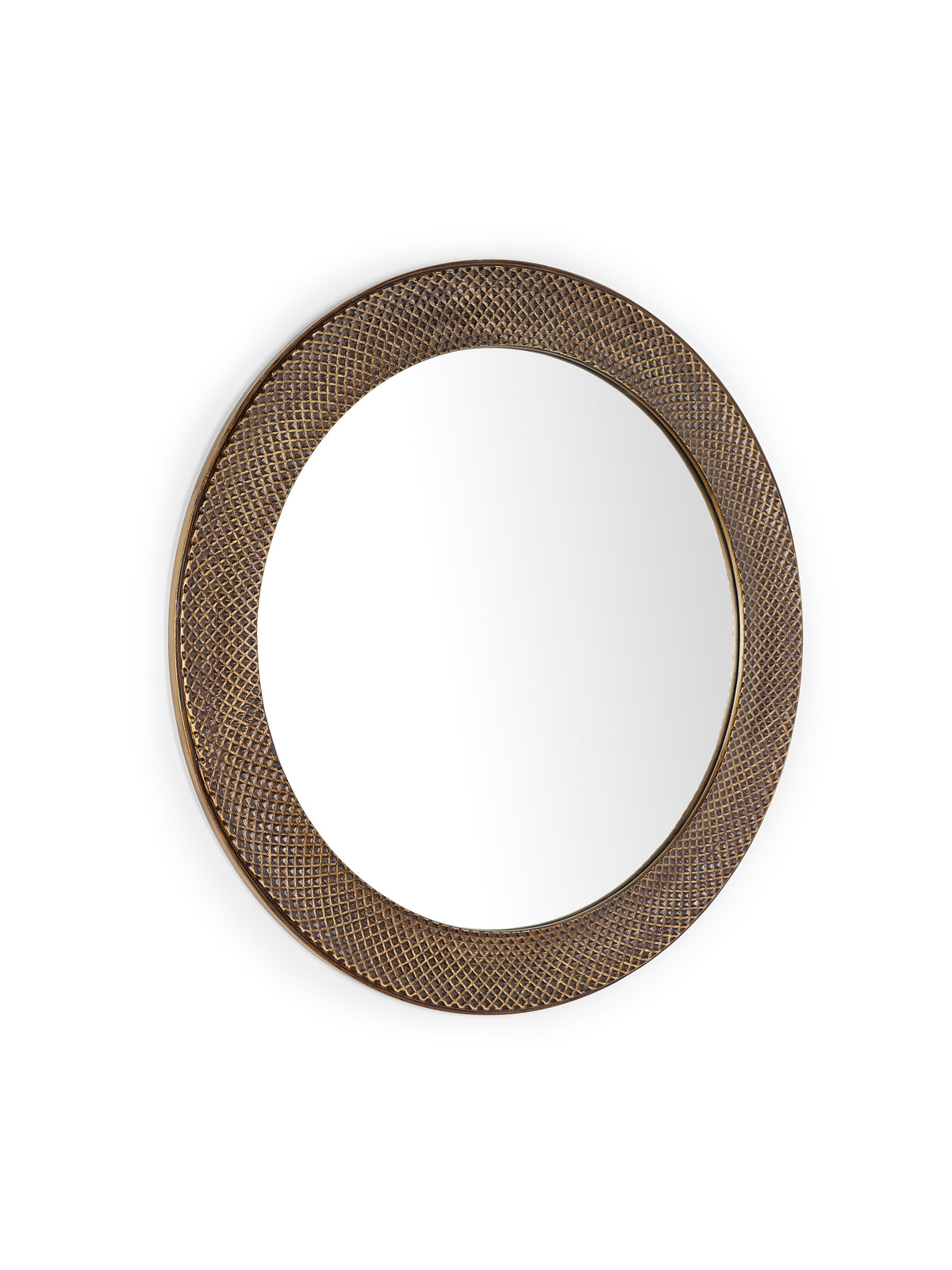Iggy Round Wall Mirror - Brass Effect