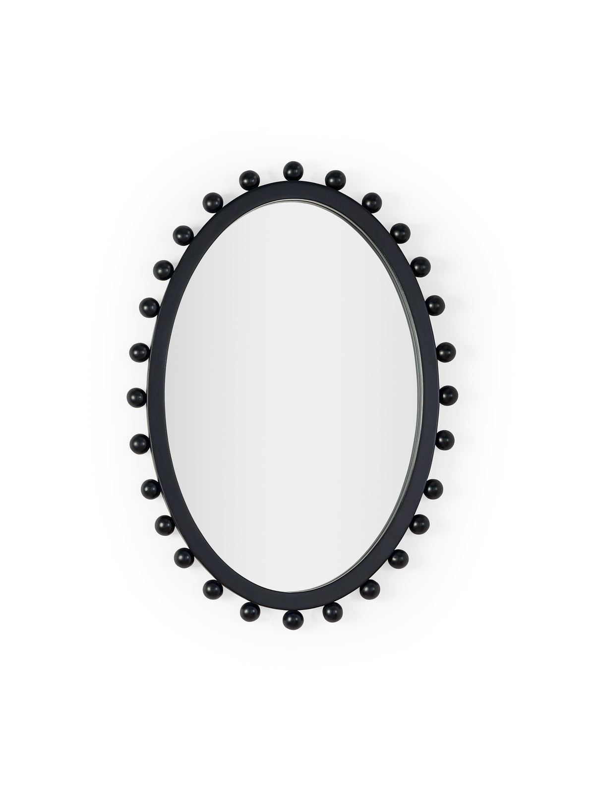 Hendrix Oval Beaded Wall Mirror - Black
