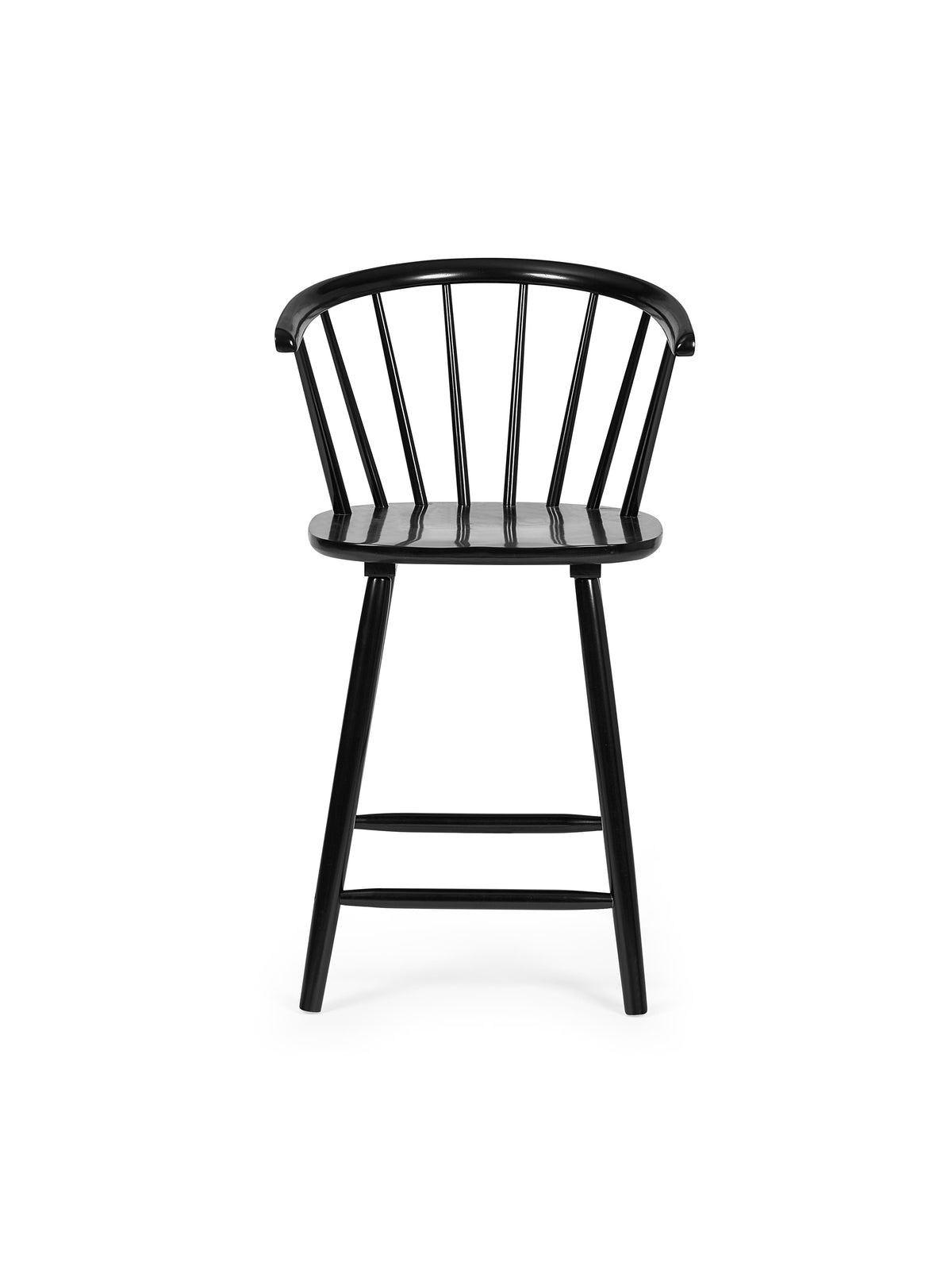 Modena Black Ash 112cm Solid Wood Bar Stool