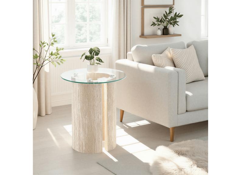 Modena Glass Lamp Table