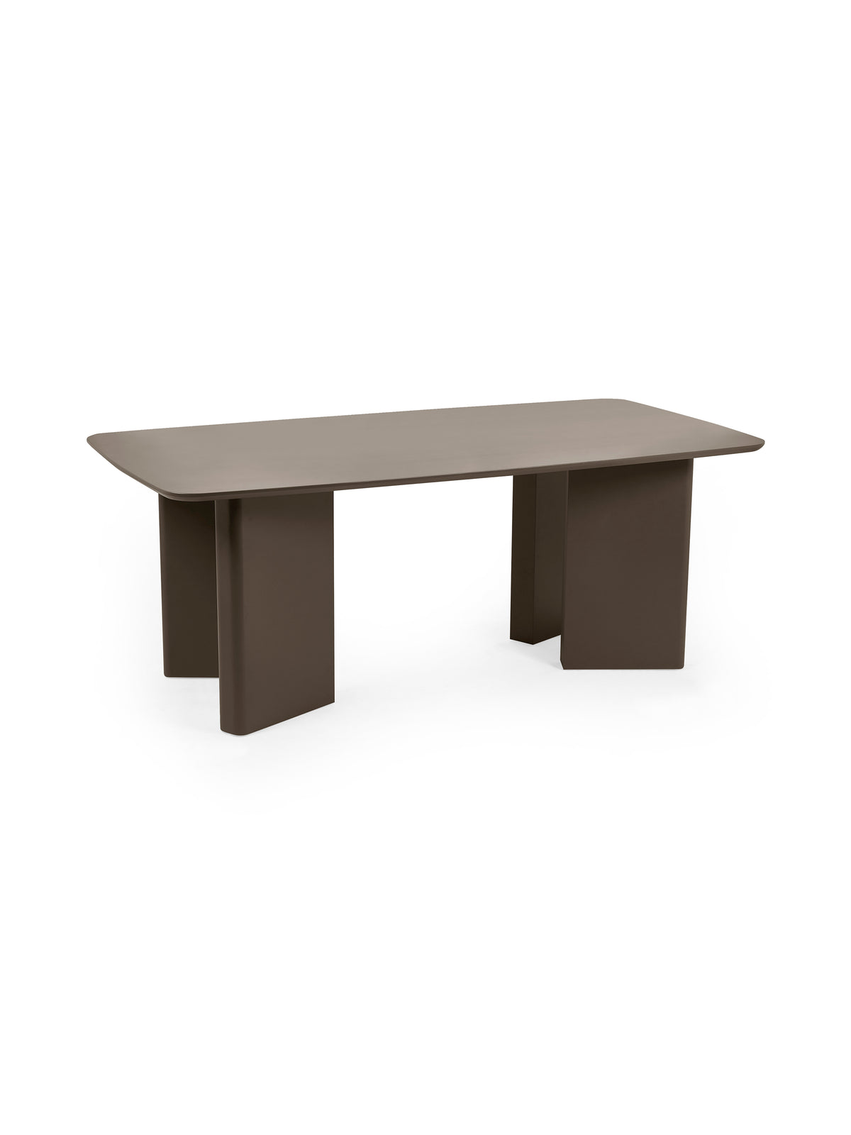Moro Rectangular 6 Seater Dining Table - Matt Chocolate Brown