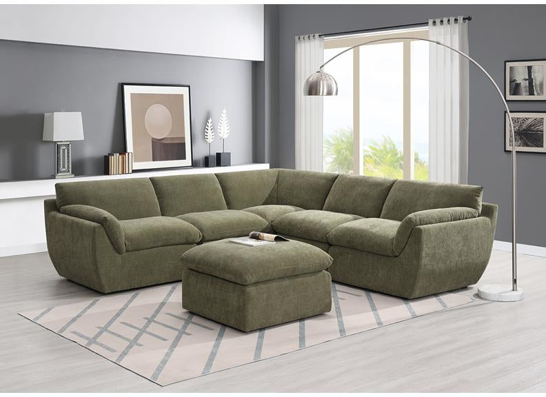 Malton Forest Green Fabric 2-C-2 Corner Sofa (Pre-Order)