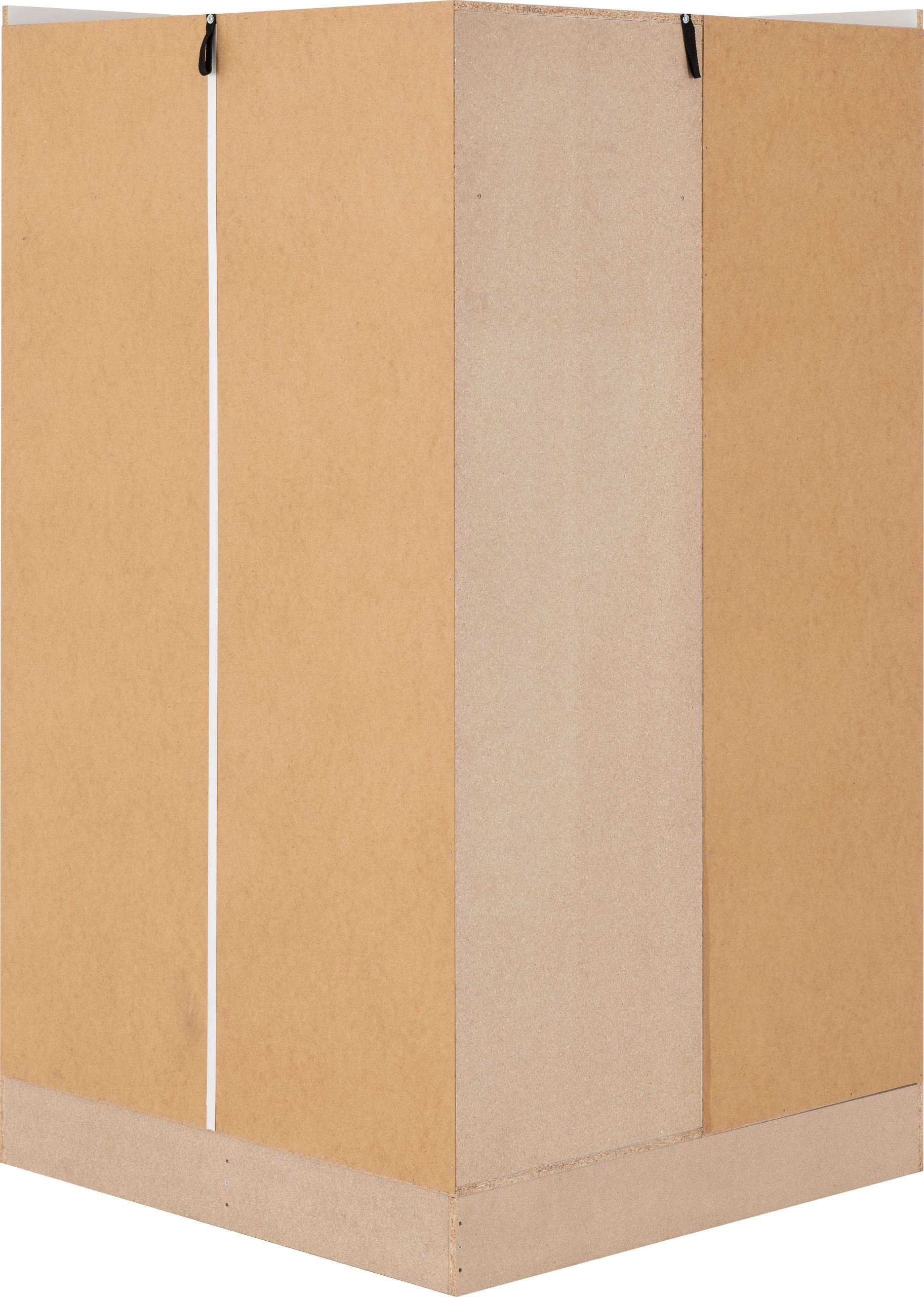 Nevada 2 Door Corner Wardrobe White Gloss
